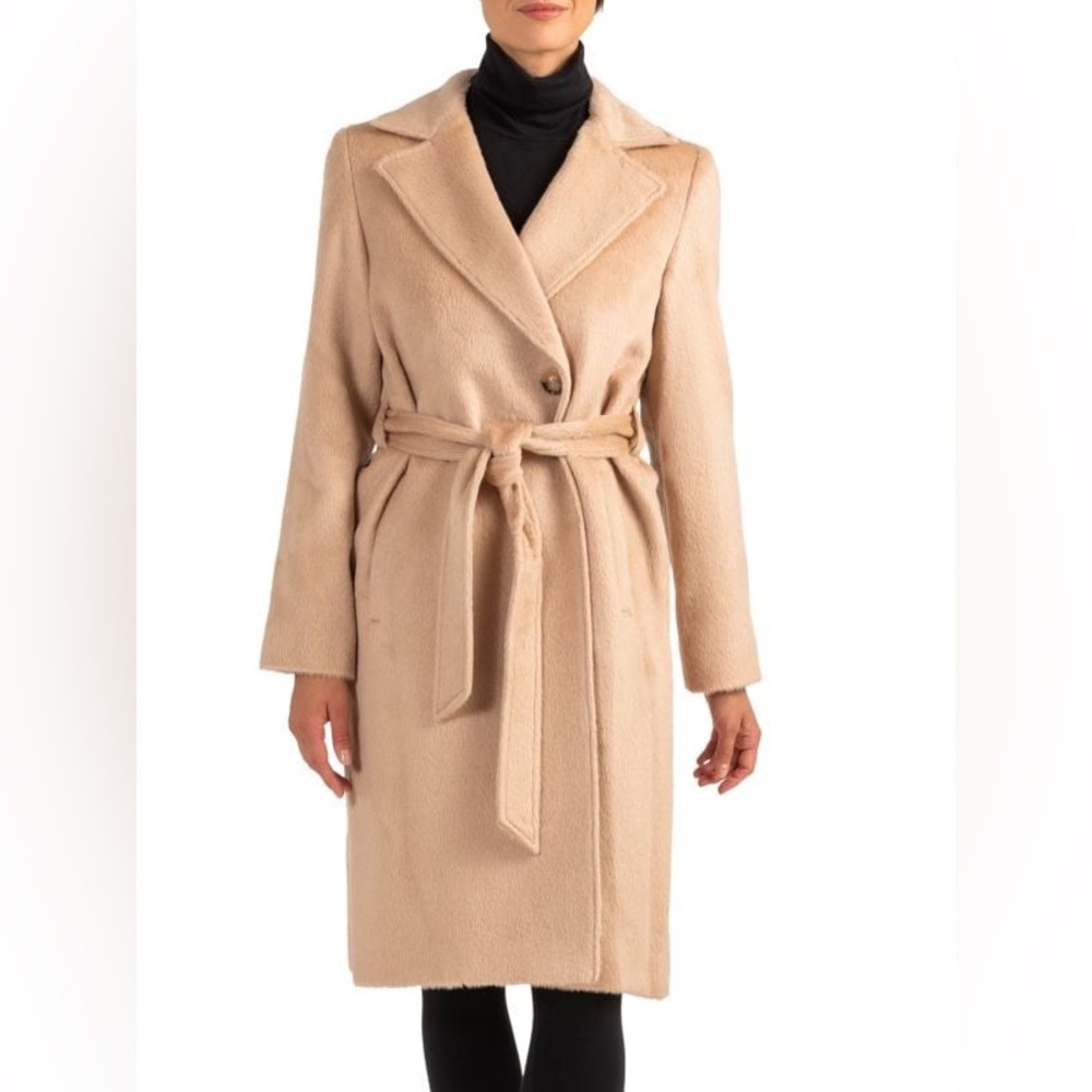 SOFIA CASHMERE Women’s Belted Alpaca & Wool Coat in Size 2 Winter Warm Coat